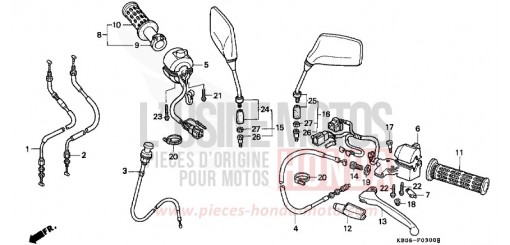 HEBELGRIFF/SCHALTER/KABEL (1) CB250R de 1994